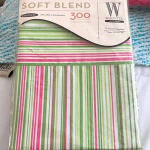 Pink and Green Pillow Cases (2)